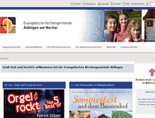 Tablet Screenshot of ev-kirche-aldingen.de